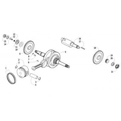 PISTON AND CRANKSHAFT ASSEMBLY