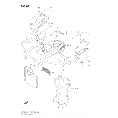 FRONT FENDER (LT-A500X L1 E33)