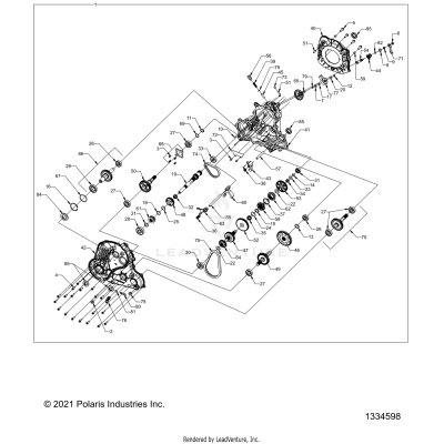 DRIVE TRAIN, MAIN GEARCASE - A25SVE95PG (1334598)