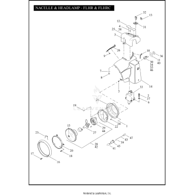 NACELLE & HEADLAMP - FLHR & FLHRC
