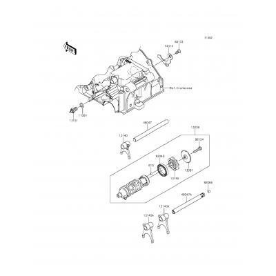 Gear Change Drum/Shift Fork(s)