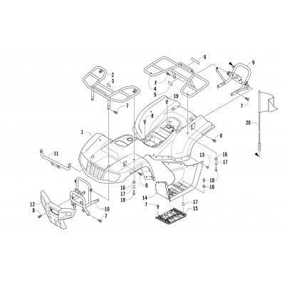 BODY PANEL AND RACK ASSEMBLY