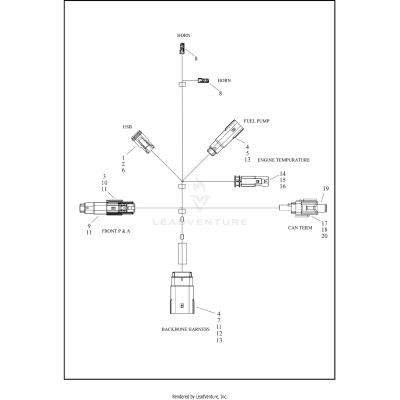 WIRING HARNESS, UNDER STEERING HEAD