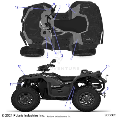 BODY, DECALS, GENERAL - A25SLE95FN/CN/EN (900865)