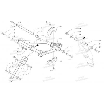 REAR SUSPENSION FRONT ARM ASSEMBLY