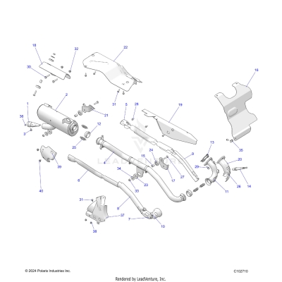 ENGINE, EXHAUST - A25SEZ57BG (C102710)