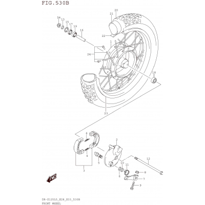 FRONT WHEEL (DR-Z125L5 E33)