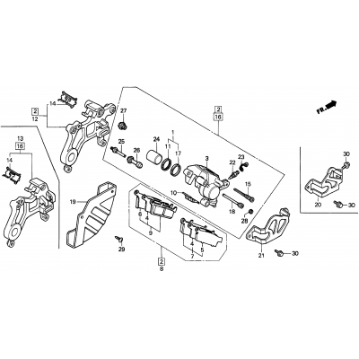 REAR BRAKE CALIPER