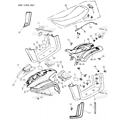 Body Cover, Seat 170A-15