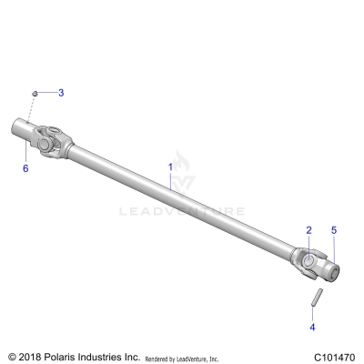 DRIVE TRAIN, PROP SHAFT, FRONT - A25SVE95PG (C101470)