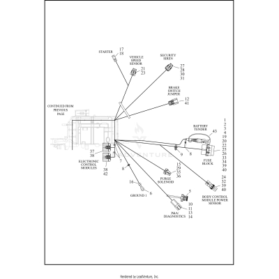 WIRING HARNESS, MAIN, KEYLESS, NON-ABS (3 OF 4)