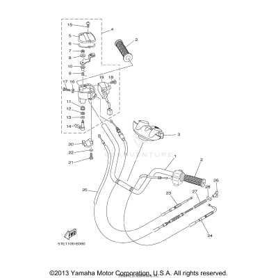 STEERING HANDLE CABLE