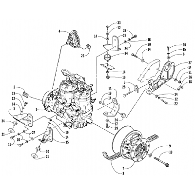 ENGINE AND RELATED PARTS