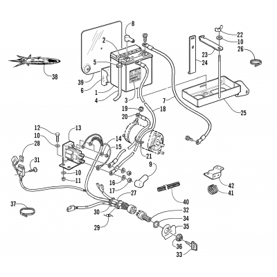 BATTERY, SOLENOID, AND CABLES (OPTIONAL)