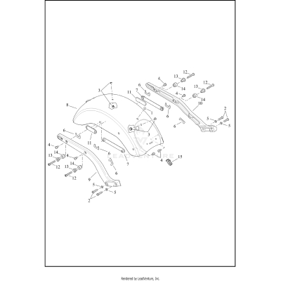 FENDERS AND SUPPORTS, REAR - FXLRS, FXLRST