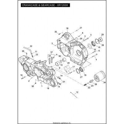 CRANKCASE & GEARCASE - XR1200X