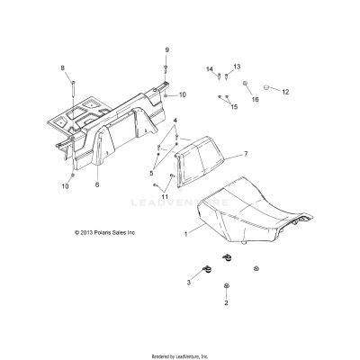 BODY, SEAT AND BACKREST - A20SUE57D5 (49ATVBACKREST14570UTE)
