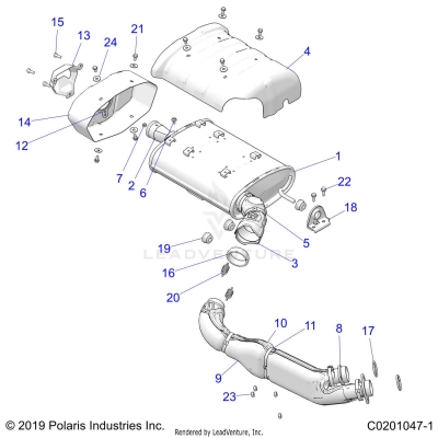 ENGINE, EXHAUST - A23SGE95AN (C0201047-1)