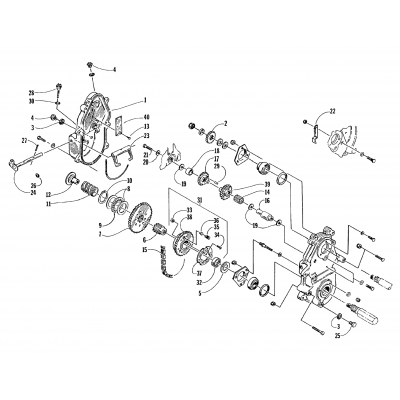 DRIVE/REVERSE DROPCASE ASSEMBLY