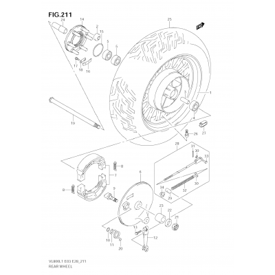 REAR WHEEL (VL800C E28)