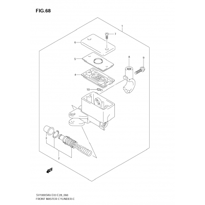 FRONT MASTER CYLINDER (SV1000K6) NOT FOR US MARKET