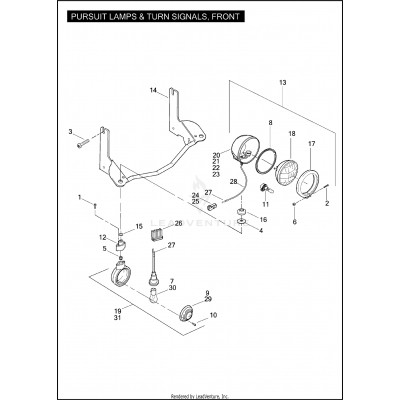 PURSUIT LAMPS & TURN SIGNALS, FRONT