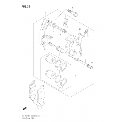 FRONT CALIPER (RM-Z450 K8/K9/L0)