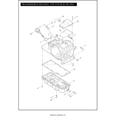 TRANSMISSION HOUSING, TOP COVER & OIL PAN