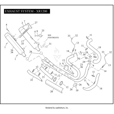EXHAUST SYSTEM - XR1200