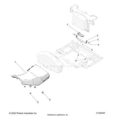 BODY, SEAT, OPERATOR - A25SZE57C2/E2 (C102443)