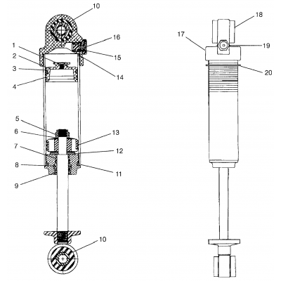 Fox Shock Gas, Middle 600 Xcr