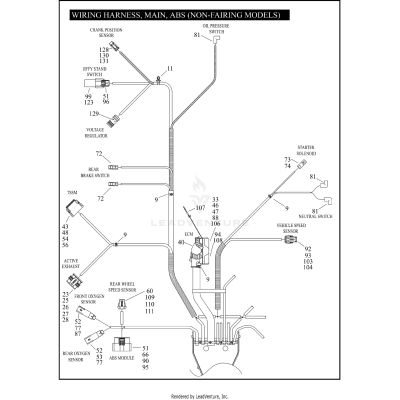 WIRING HARNESS, MAIN, ABS (NON-FAIRING MODELS) (5 OF 5)