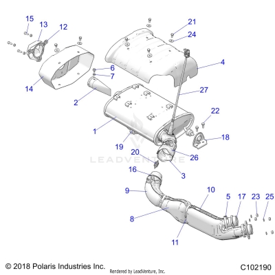 ENGINE, EXHAUST - A25SGE95PT (C102190)