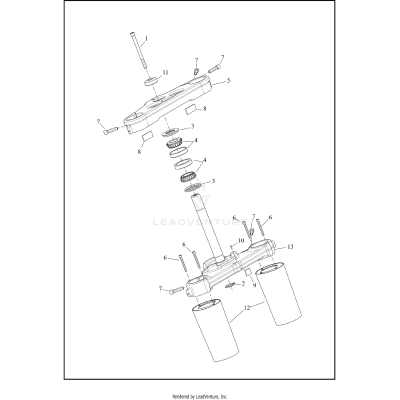 FORK BRACKETS, FRONT - FLHC