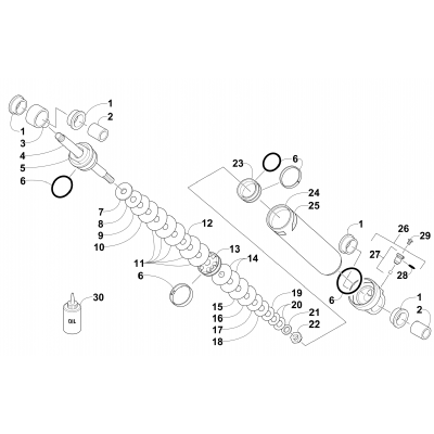 REAR SUSPENSION REAR ARM SHOCK ABSORBER