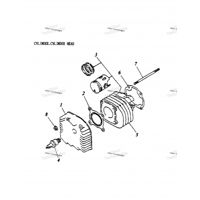 Cylinder, Cylinder Head 170A-01