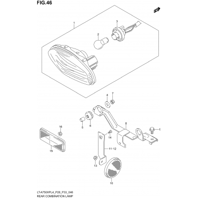 REAR COMBINATION LAMP (LT-A750XPZL4 P28)